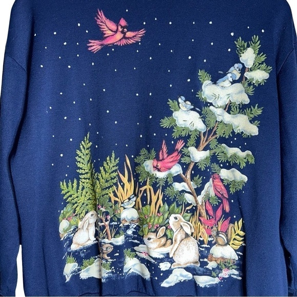 Nutcracker Vintage Winter Sweatshirt - Size L - Picture 2 of 6